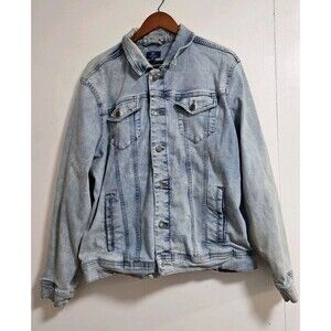 George Denim Jacket Mens XL 46-48 Blue Jean Trucker Style Outerwear Classic
